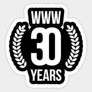 www Thirtieth 30th Anniversary Internet Web@30 Sticker